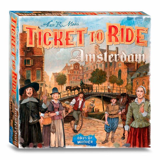 Ticket to Ride Amsterdam – Nederlandstalig Bordspel voor 2 tot 4 spelers - Snel strategisch spel vanaf 8 jaar - Speel in 17e-eeuws Amsterdam