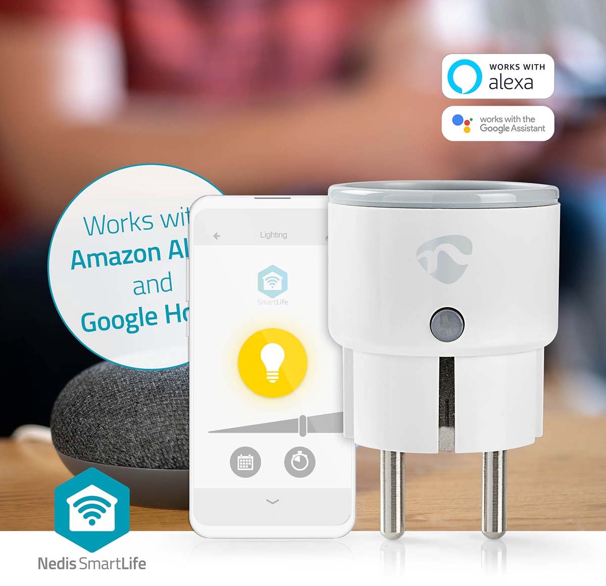 Nedis SmartLife Slimme Stekker Wi-Fi met Energiemeter 2500W Randaarde Type F IP21 Wit - Afbeelding 4