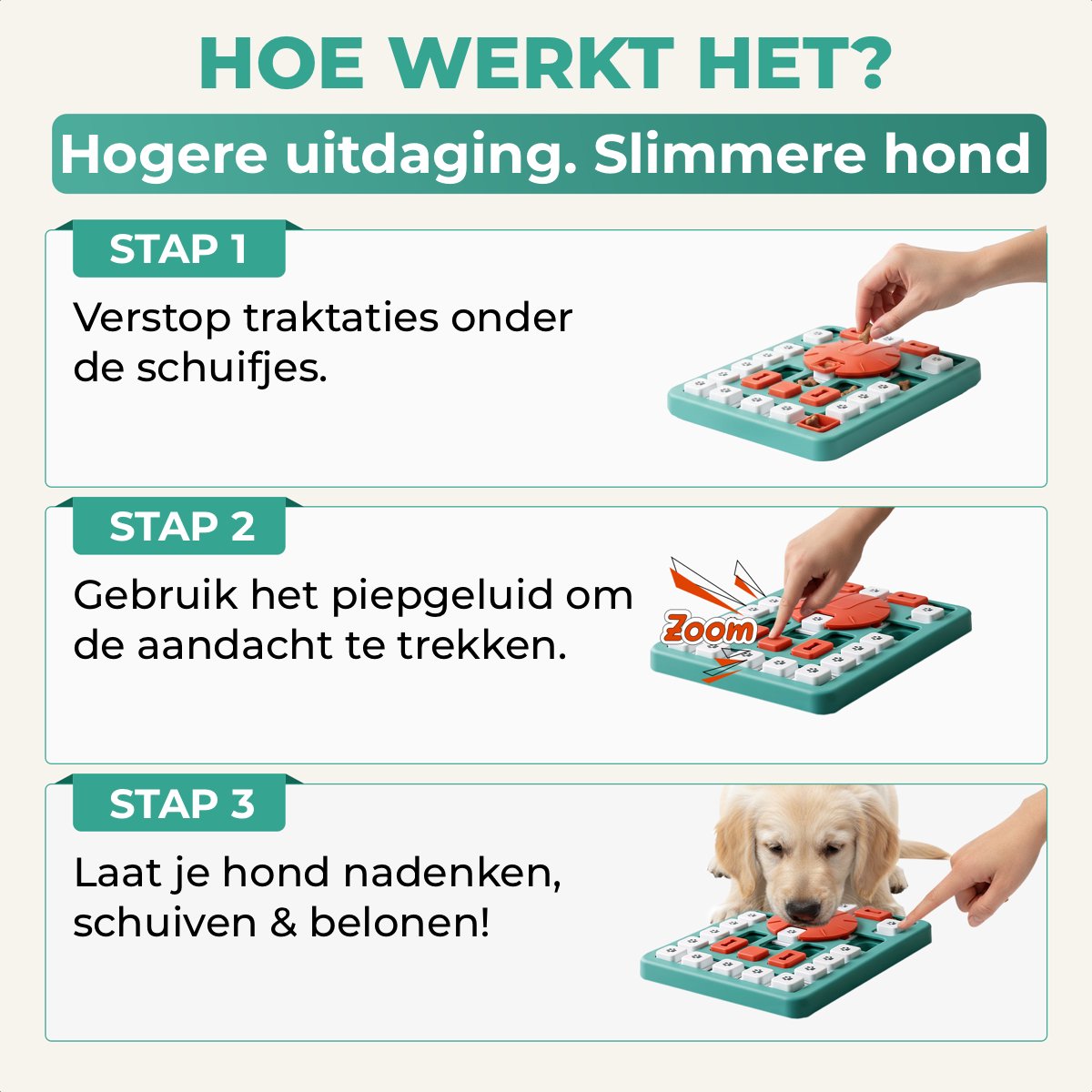 Vacht Vreugde Hondenpuzzel - Level 4 Intelligentie - Large thumbnail 4