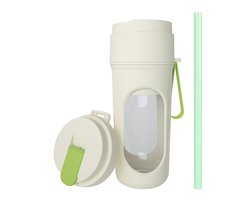 longziming -Draagbare Smoothie Blender To Go – 450 ml Mini Mixer met 12 Roestvrijstalen Messen, USB-Oplaadbare Shakebeker voor Smoothies, Proteïnedrankjes & Sap – Ideaal voor Fitness, Kantoor & Reizen