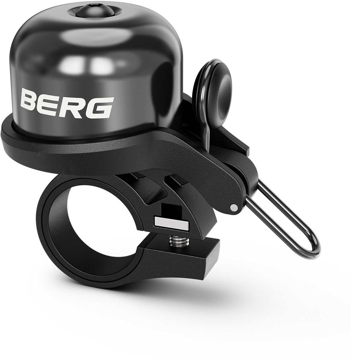 BERG Fietsbel - Lichtgewicht Waterdichte Fietsbel - Geschikt voor stuur 22-25mm - 90db Fietsbel - Zwart