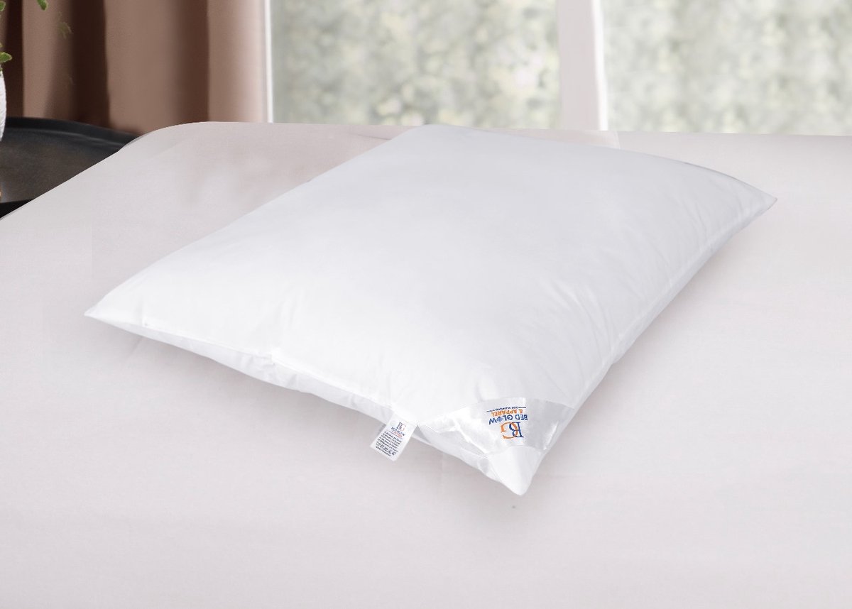 Bed Glow & Apparel – Luxe Hoofdkussen 60x70 cm – 220 GSM Flexofill Polyester Vezel – Ademende Katoenen Tijk – OEKO-TEX® Gecertificeerd