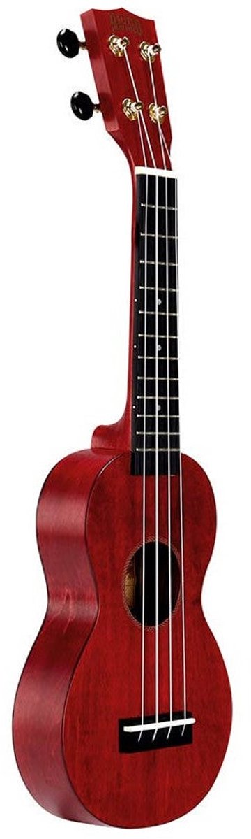 Mahalo MS1TRD Slimline Series sopraan ukelele transparent red