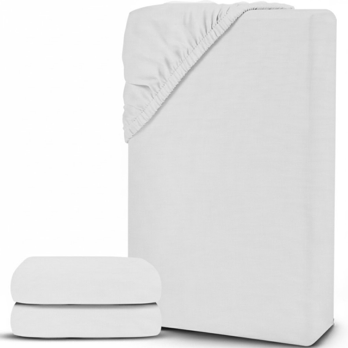 White-Label® Matrasovertrek 60x120 - Dekbedovertrek - Hoeslaken - Matrasbeschermer - Extra Zacht - Wit