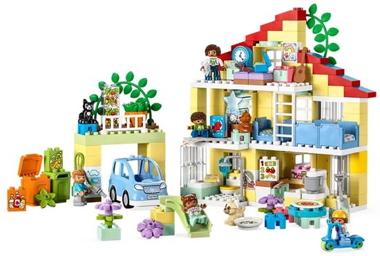 LEGO DUPLO Town 3in1 Familiehuis Speelgoed Poppenhuis voor 3+ Jarigen - 10994