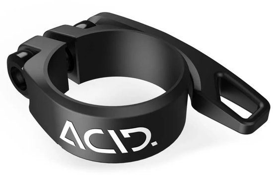 Collier de tige de selle ACID - Incl. Outil intégré - Clés HEX 5 et 6 - Antivol - Aluminium - D40 mm - Zwart