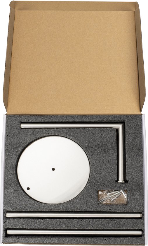 VDN Stainless debout - Porte-rouleau de papier toilette et porte-rouleau de rechange - Acier inoxydable - Convient pour 3+1 rouleaux de papier toilette - 2 en 1
