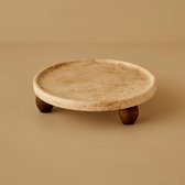Ephesus Travertin Présentoir de Service Naturel (25 cm)