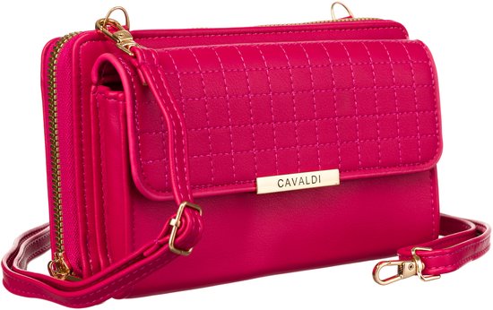 4U Cavaldi Dames Telefoontas 2-in-1 - Crossbody Tas & Portemonnee - Magenta
