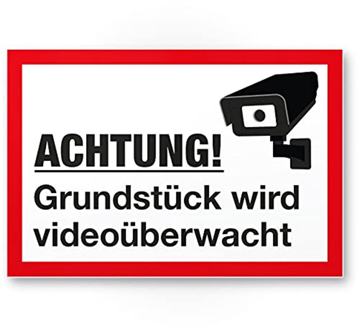 Videobewakingsbord Kunststof 30 x 20 cm - Waarschuwingsbord voor Veiligheid