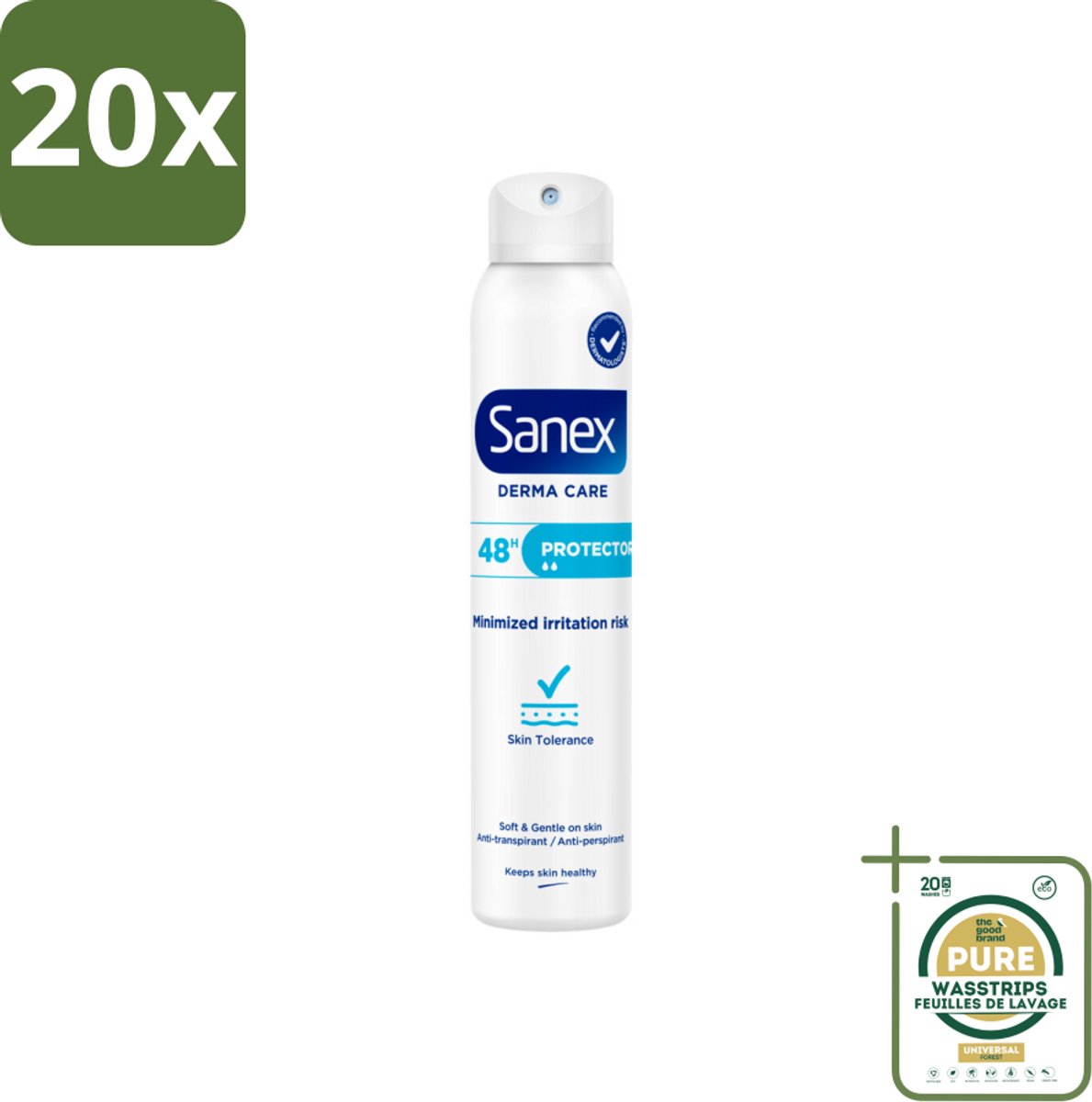 20 x Sanex – Deodorant Spray – Dermo Protector – 200 ml - Grootverpakking - Koffiezetapparaat