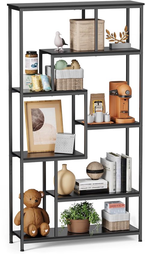 Bealife FS13 Bibliothèque – 5 tablettes – 98 x 30 x 180 cm – Noir