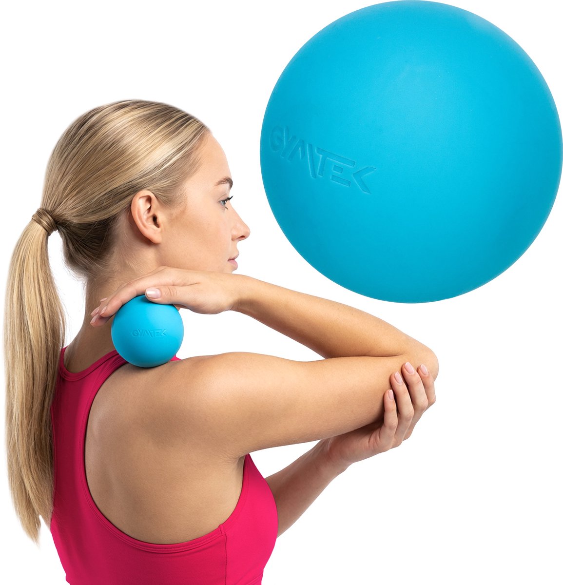Gymtek® Massage Bal, Fascia Bal, Lacrosse Bal - Diameter 6.5 cm - Zelfmassagebal, Triggerpointmasseur, Fysiotherapie, Nekpijn