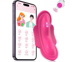 Panty Vibrator met App & Afstandsbediening – Draagbare Mini Egg Vibrator – Clitoris Stimulator – Stil Discreet Seksspeeltje voor Vrouwen & Koppels - Roze