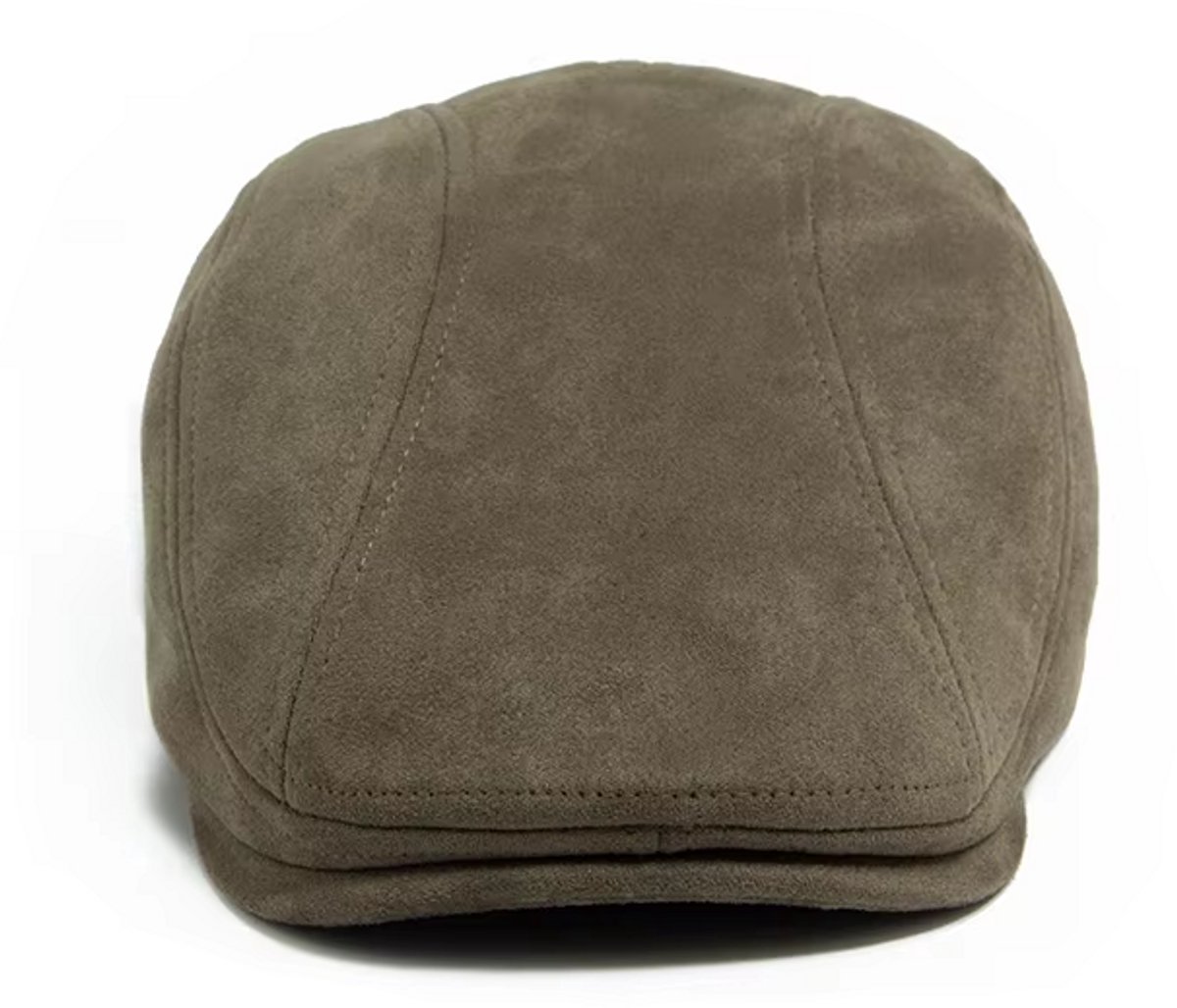 Flatcap Heren Suède Look – Platte Pet Luxe & Stijlvol – Vintage Gatsby Style – Groen – One Size