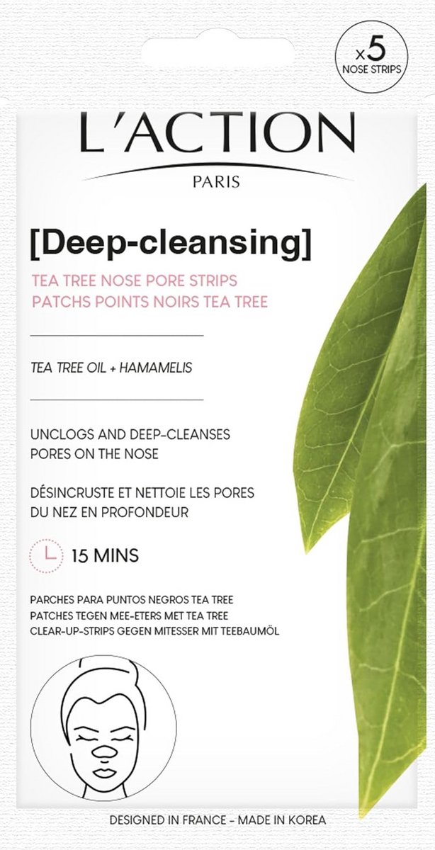 Diepreinigende Neusstrips met Tea Tree Olie voor Zwarte Mee-eters