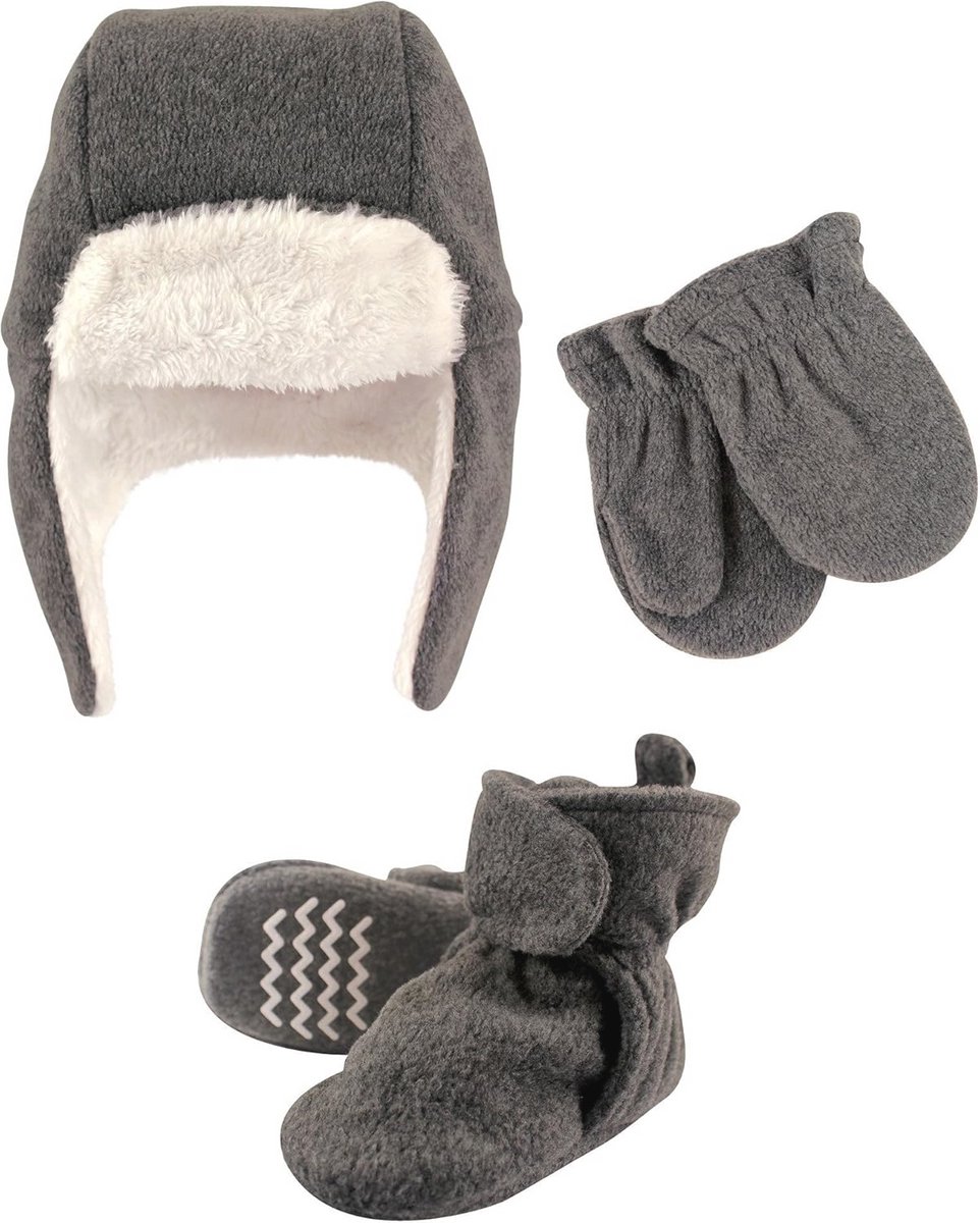 Set van wintermuts, wanten en slofjes voor baby's