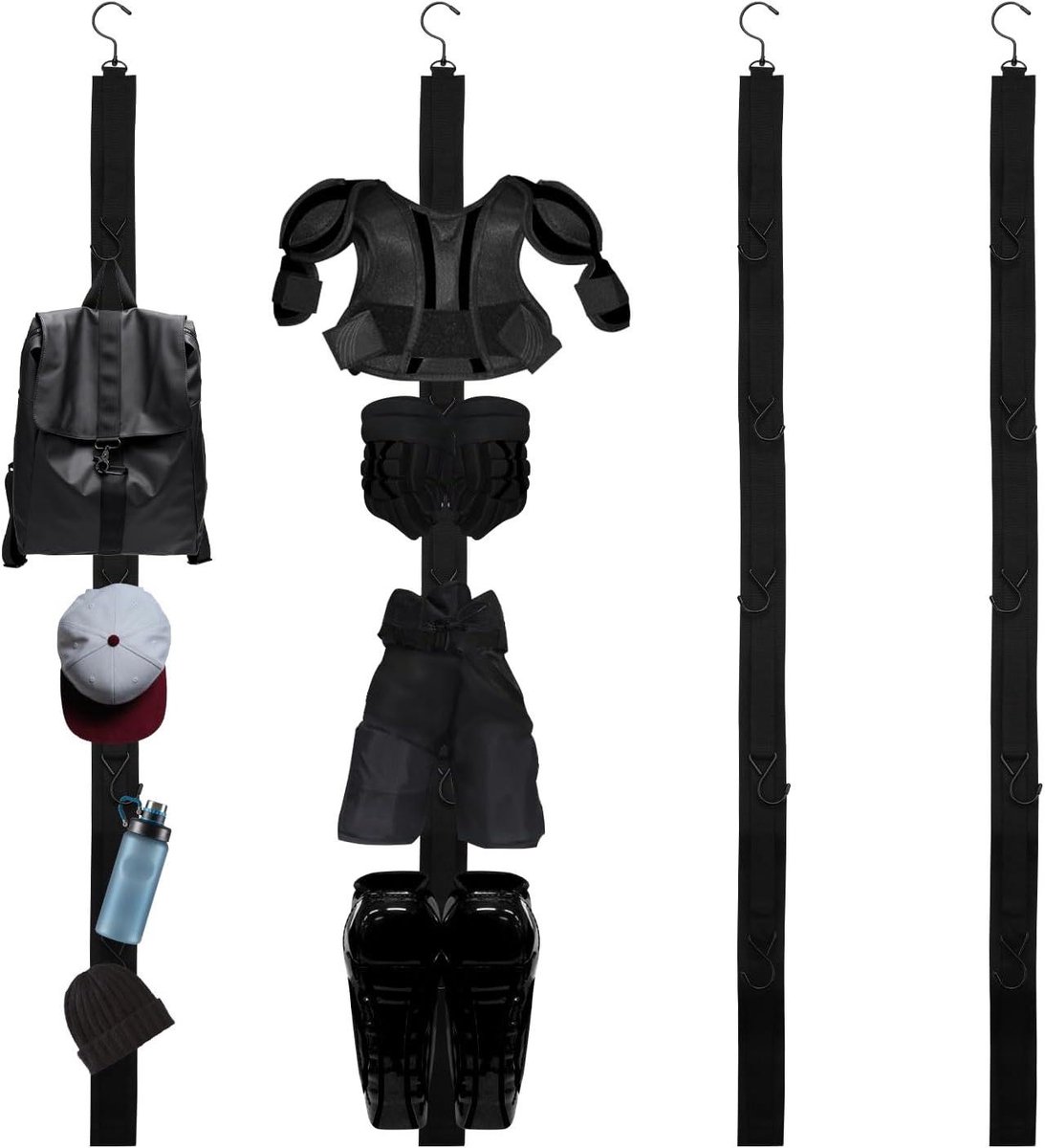 Allecta - Hockeyapparatuur Droogstandaards met 5 Haken - Draagbare Hockeyuitrustinghanger voor Sportartikelen Ijshockey Schaatsen Honkbal Voetbal - Set van 2 Stuks