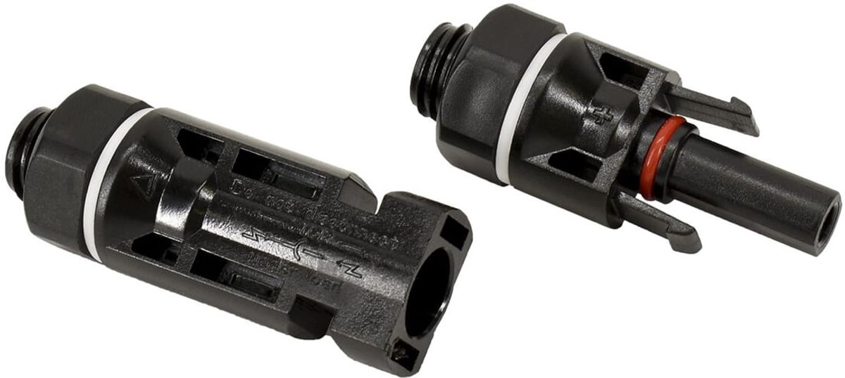 Image of Schelinger MC4 Zonnepaneel Connector Set - Waterdicht IP67 - 1000V DC - 30A - PV Stekkers voor Zonnepanelen - Geschikt voor 4mm² & 6mm² - Zwart