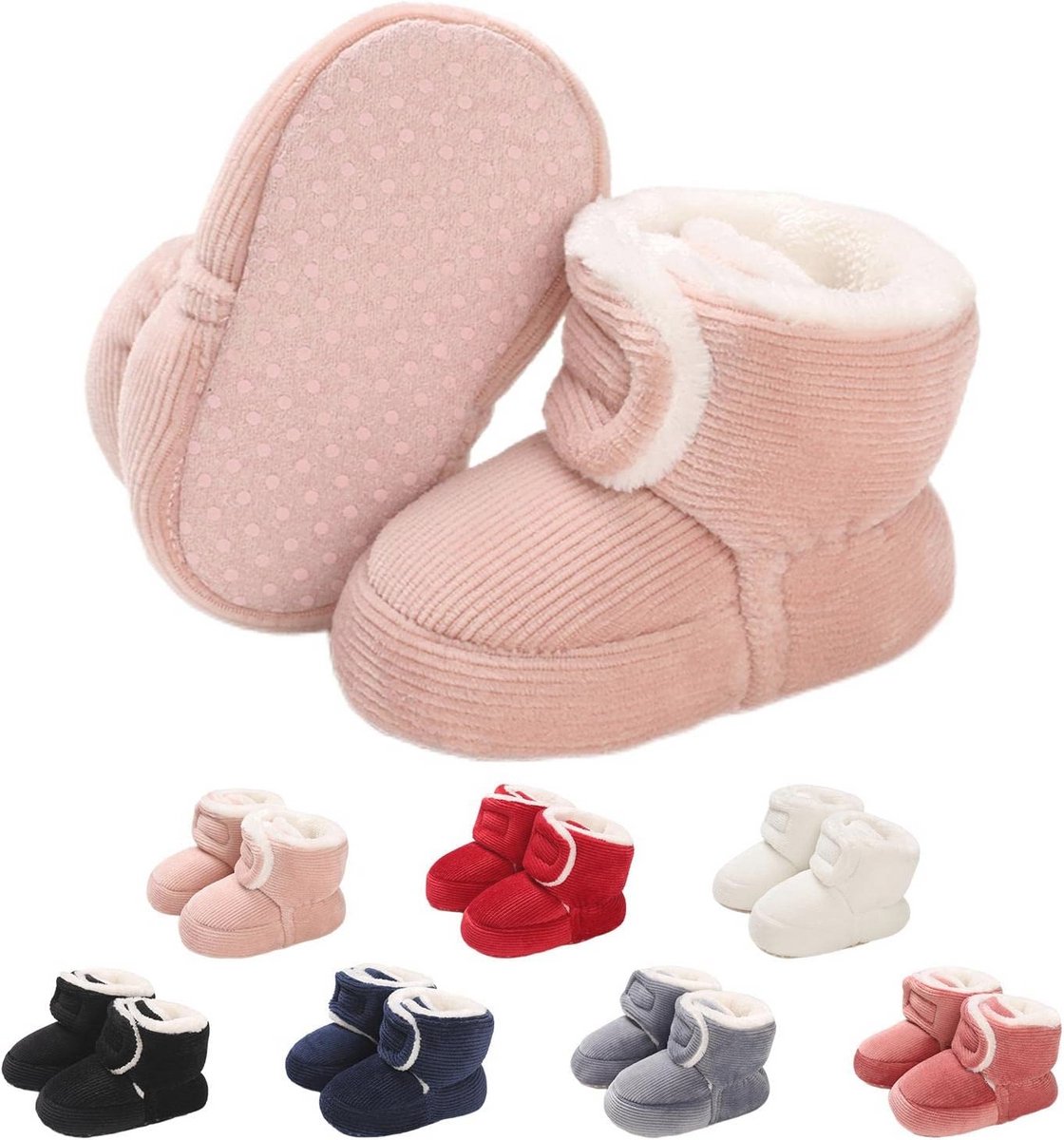 Fleece booties voor pasgeborenen - winter warme antislip schoenen voor 0-18 maanden