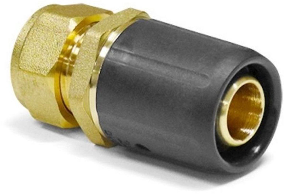 Steekfitting overgang naar koperen buis schroefaansluiting 16 x 2 - 15 mm