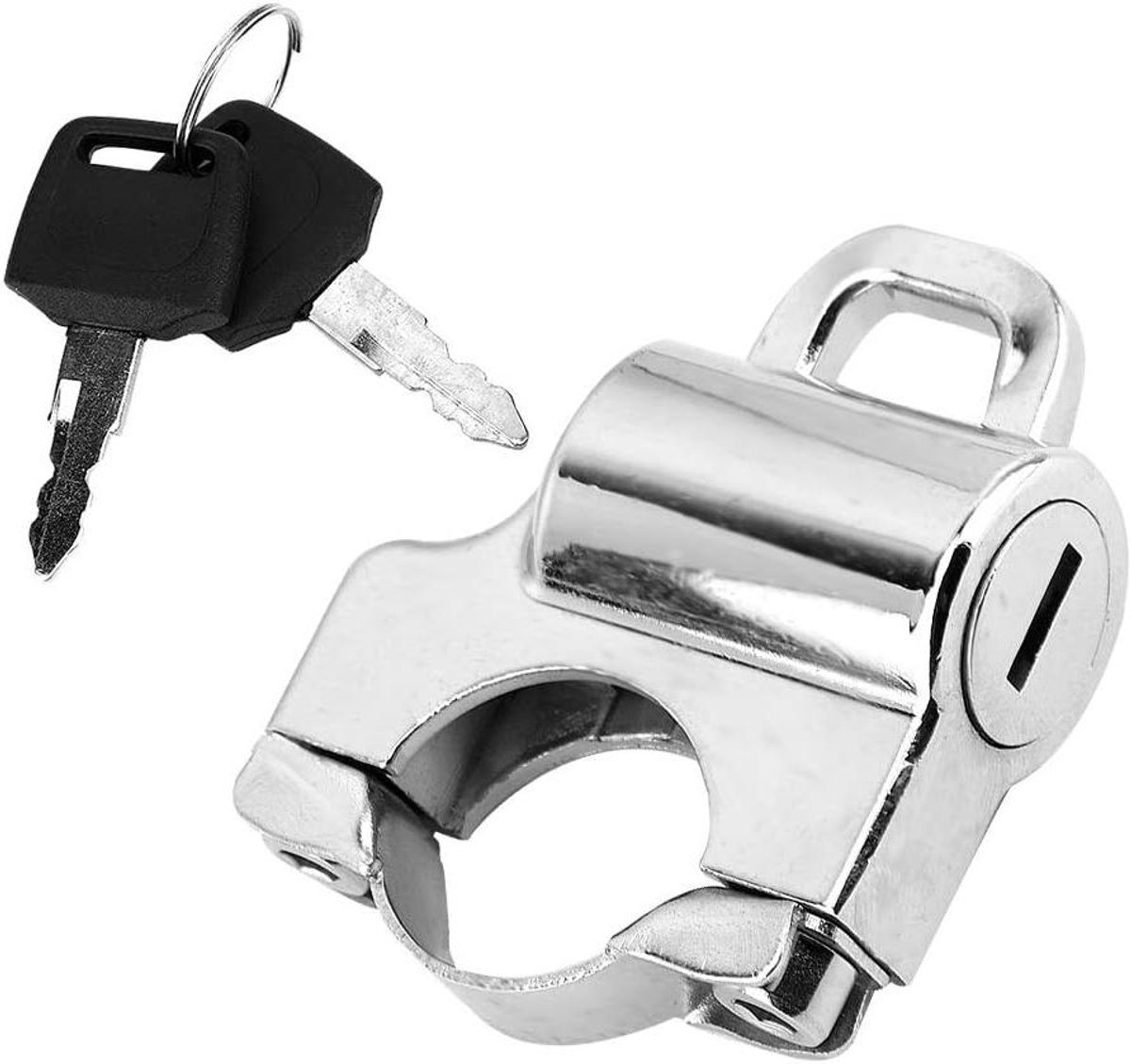 Allecta - Universeel motorslot 22 mm voor motorfiets - helmbescherming - veiligheidsslot met hangslot en sleutels