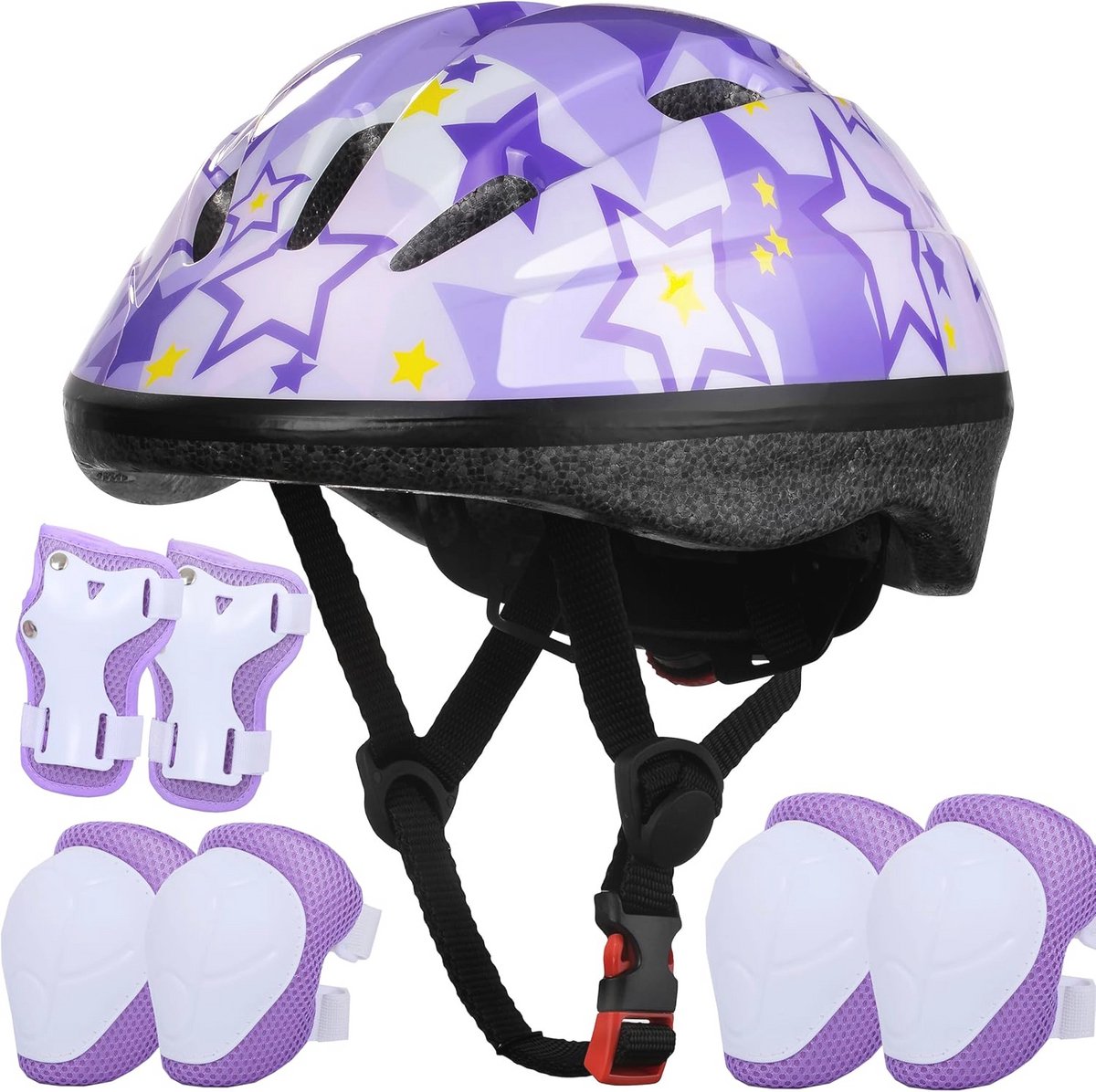 Verstelbare Kinderhelm met Beschermende Sportuitrusting voor Jongen en Meisje 3-8 Jaar