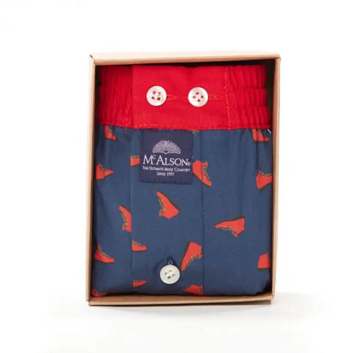McAlson Heren Boxershort Hiker Shoes Navy Blauw XL