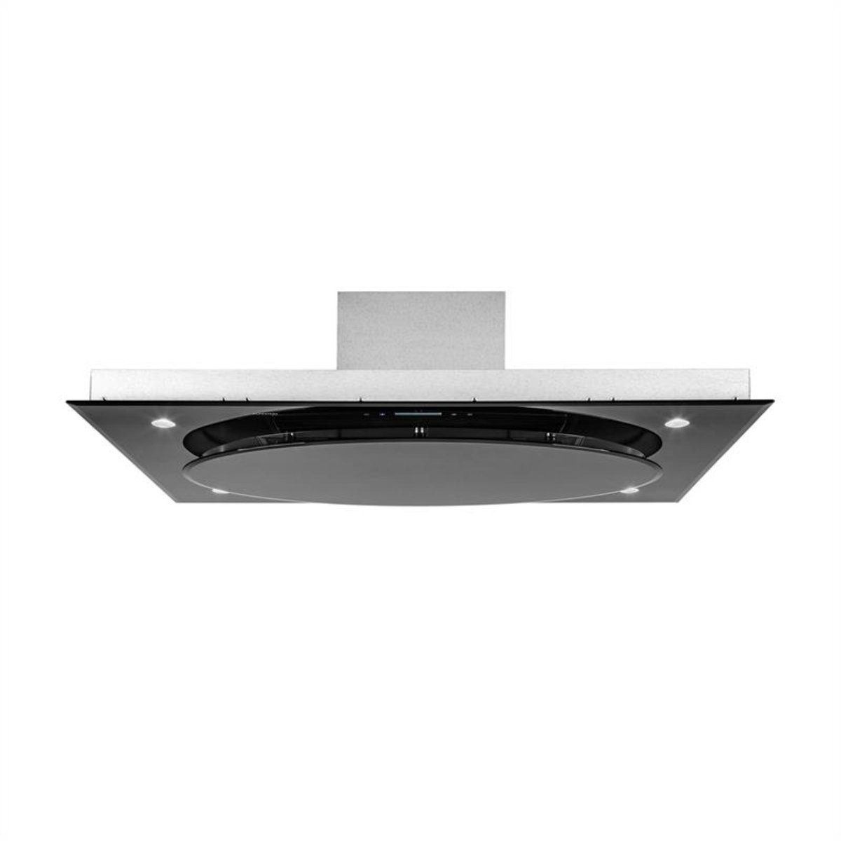 Klarstein Afzuigkap Secret Service - Afzuigkap, Wandafzuigkap, Afvoer, 3 Standen, Max. 647 m³/h, Roestvrijstaal, wandmontage, 110 cm Breed, 2 x Vetfilter, Afstandsbediening, Zilver-Zwart - 70 cm - Touch - Wit - Dampkap - Wasemkap