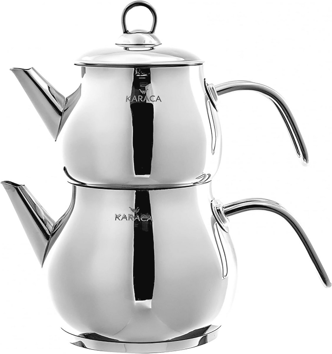 Stainless Steel Turkish Teapot Set - 1L Teapot and 1.75L Kettle