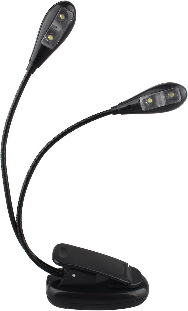 Oplaadbare Dubbele LED Klem Spotlight USB voor Muziekstandaard, Lezen en Reizen