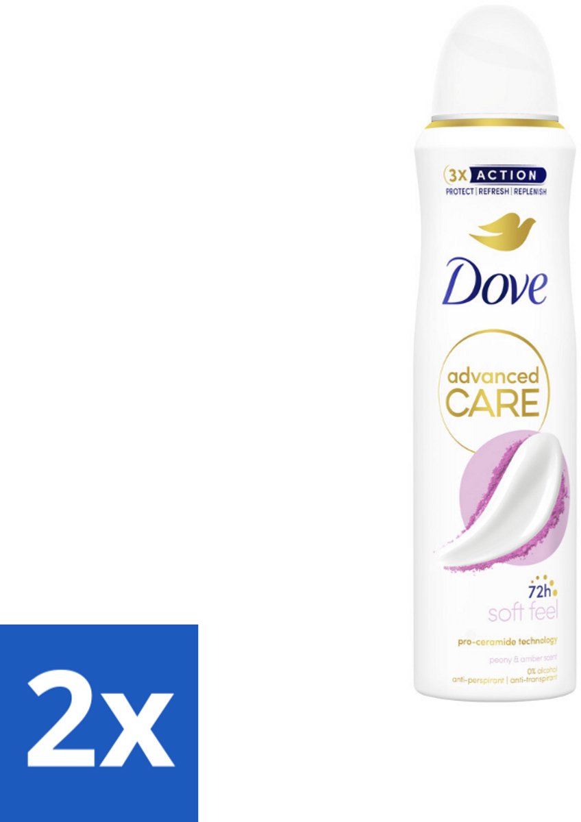 Dove Deodorant Spray - Soft Feel - 150 ml - Voordeelverpakking - 2 stuks