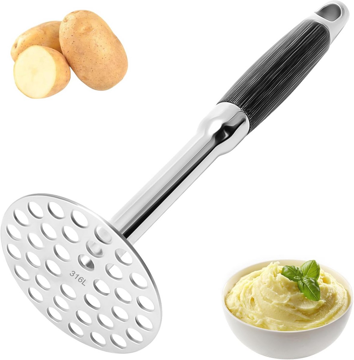 Zware Aardappelstamper - Duurzaam Keukenhulpmiddel voor Aardappelpuree