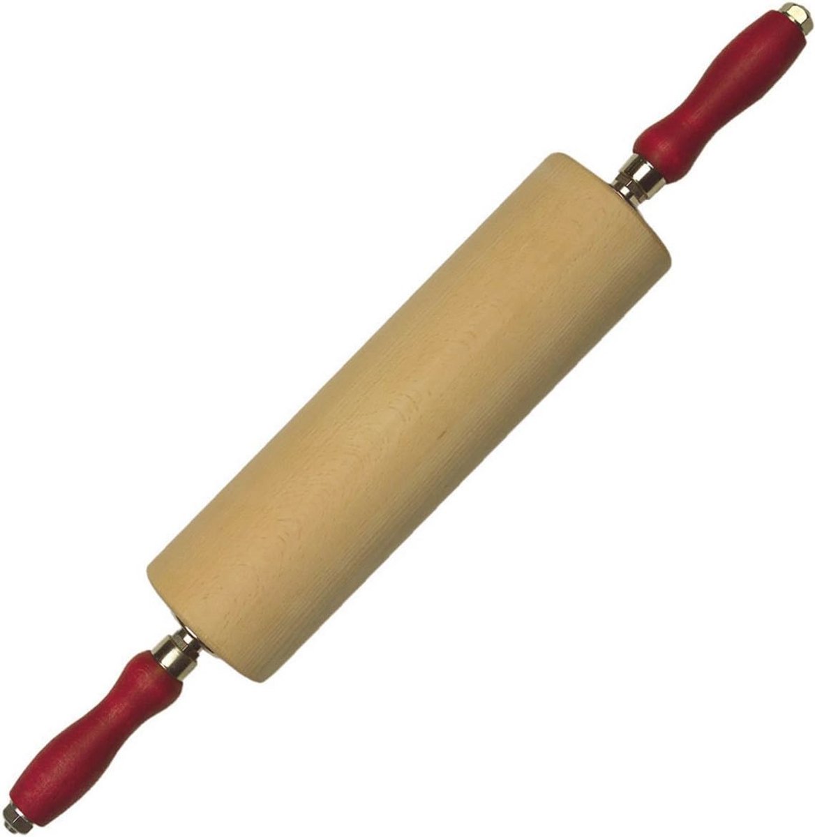 Professionele deegroller met kogellagers - Robuust beukenhout, Ø 8 cm, 30 cm werkbreedte voor professioneel bakken