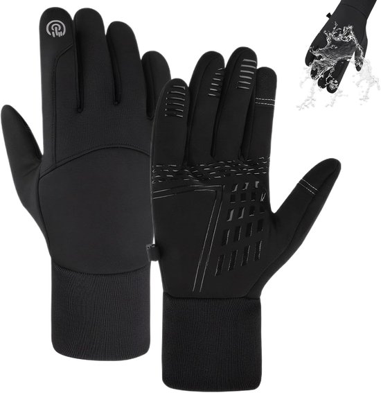 Waterdichte winterhandschoenen voor heren - Winddicht & touchscreen geschikt - Ideaal voor fietsen, skiën en buitenwerk - Maat XL - 1 paar