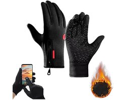 Winterhandschoenen - thermo handschoenen - Touchscreen en Winddicht Waterdicht - 2 - Heren en Dames Zwart