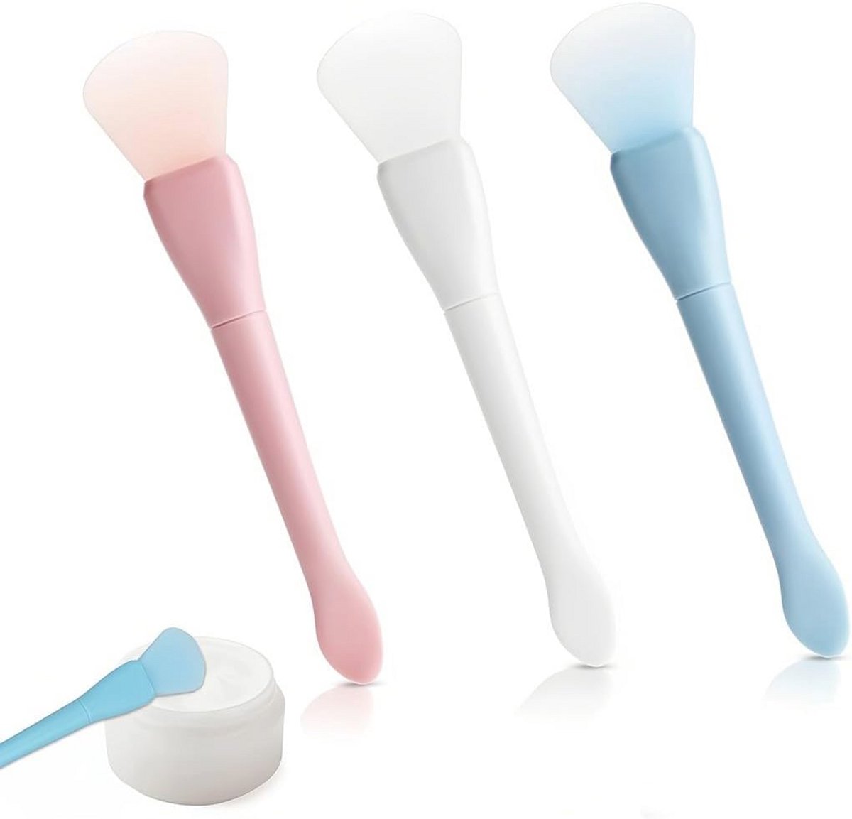 3-delige siliconen maskerborstel set - Perfecte applicator voor schoonheidsmaskers