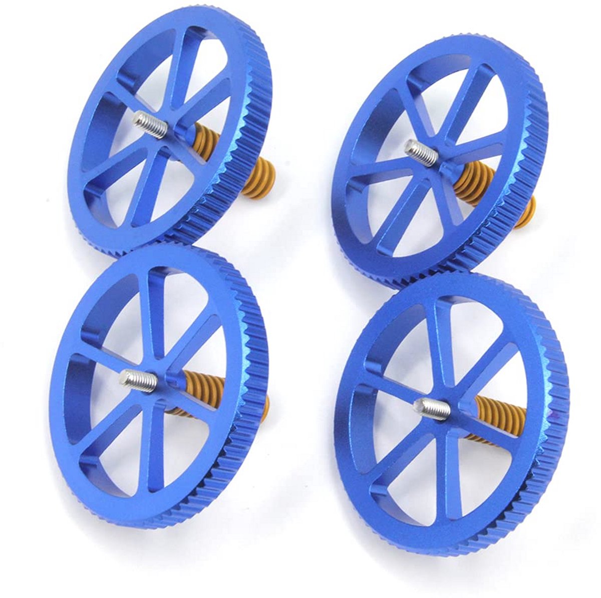 Aluminium Hand Twist Nivellering Moer 60mm met Hot Bed Die Springs en M4x40mm Schroeven voor 3D Printers