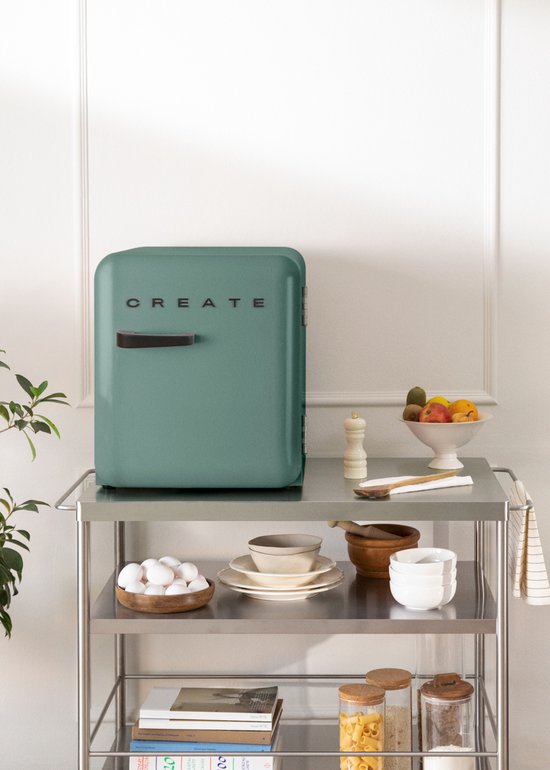 CREATE - Koelkast in retrostijl - Sage - Handvat Zwart - FRIDGE RETRO 48L van create — afbeelding 5