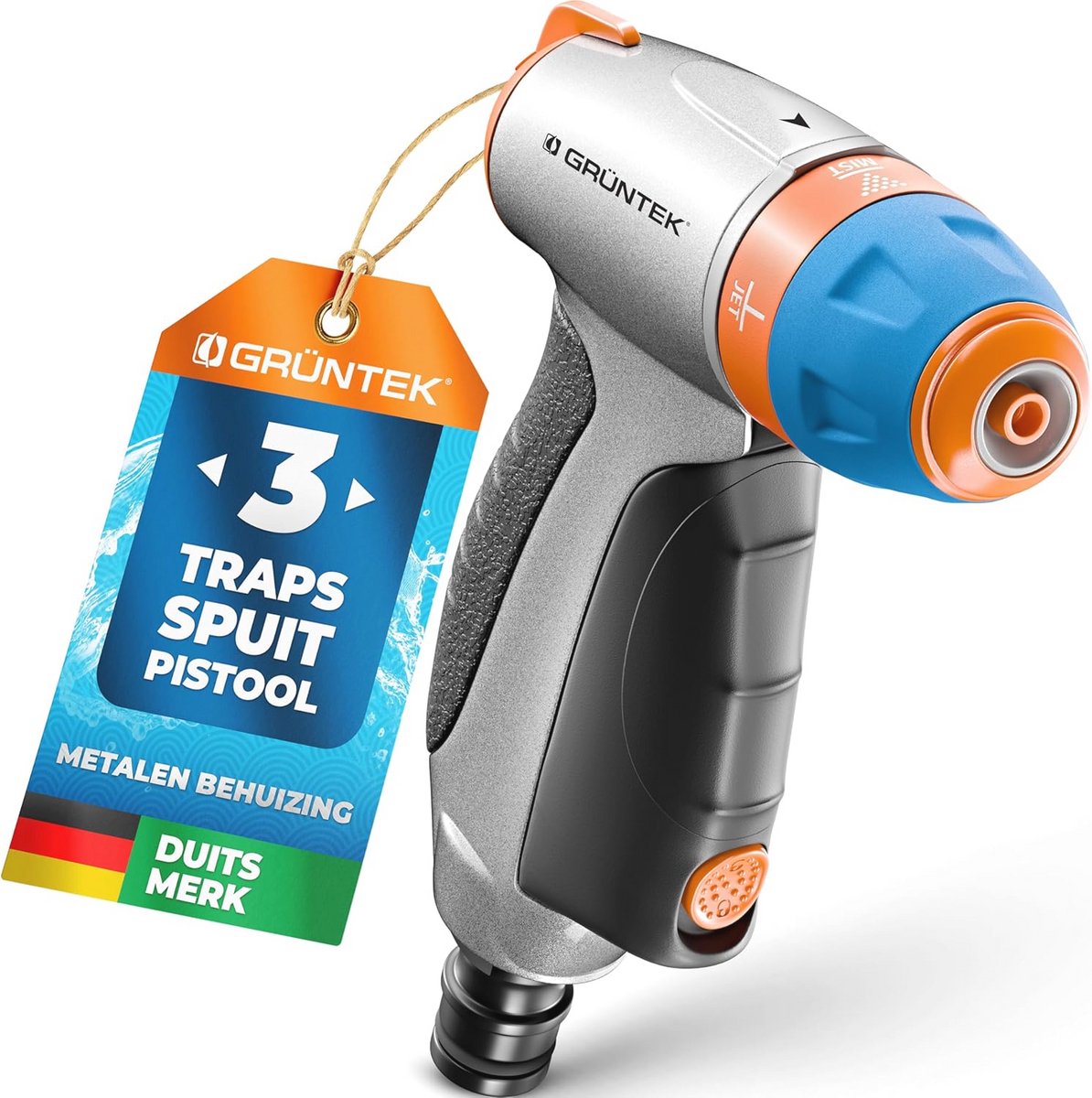 Spuitpistool met 3 Sproeiers - Handsproeier voor Tuin en Auto Onderhoud