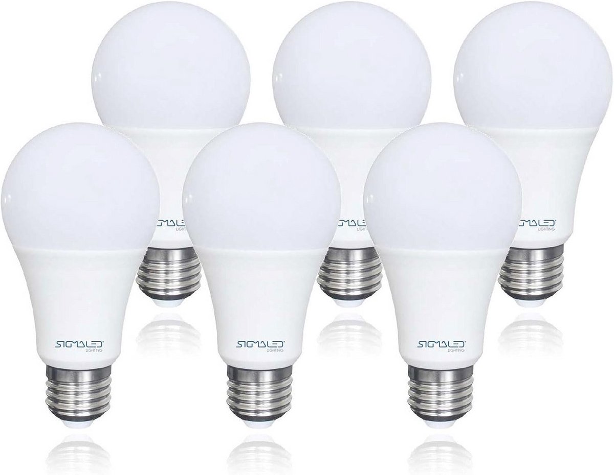 E27 LED lamp 15W - Warm wit licht 2800K - 1425 lumen - A60 LED-gloeilamp - Verpakking van 6