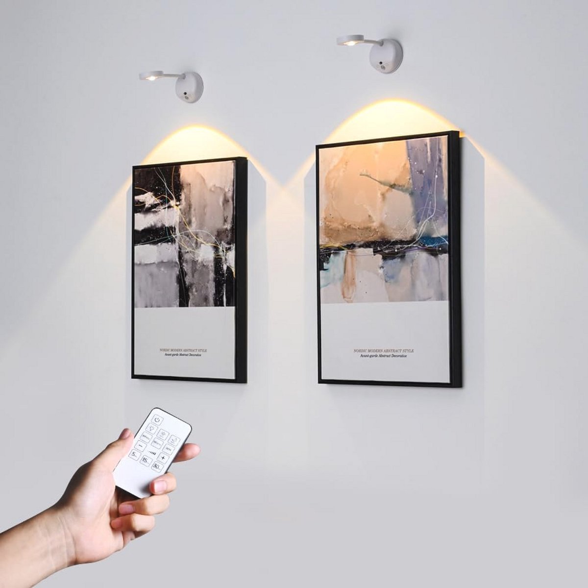 Oplaadbare wandlamp met aanraakbediening en 3 verlichtingsmodi voor binnen en buiten