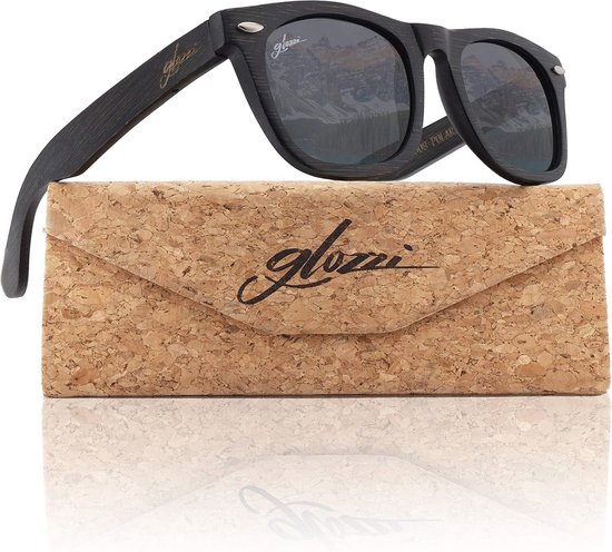 glozzi Bambus Holz Sonnenbrille für Damen & Herren - Polarisierte