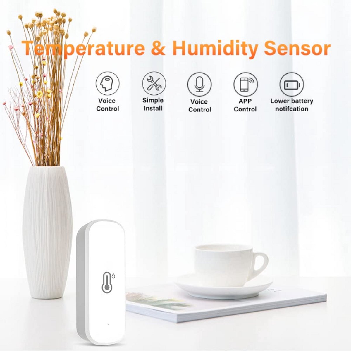 Draadloze WiFi Hygrometer en Thermometer Sensor voor Binnen en Buiten - Temperatuur en Vochtigheid Monitor