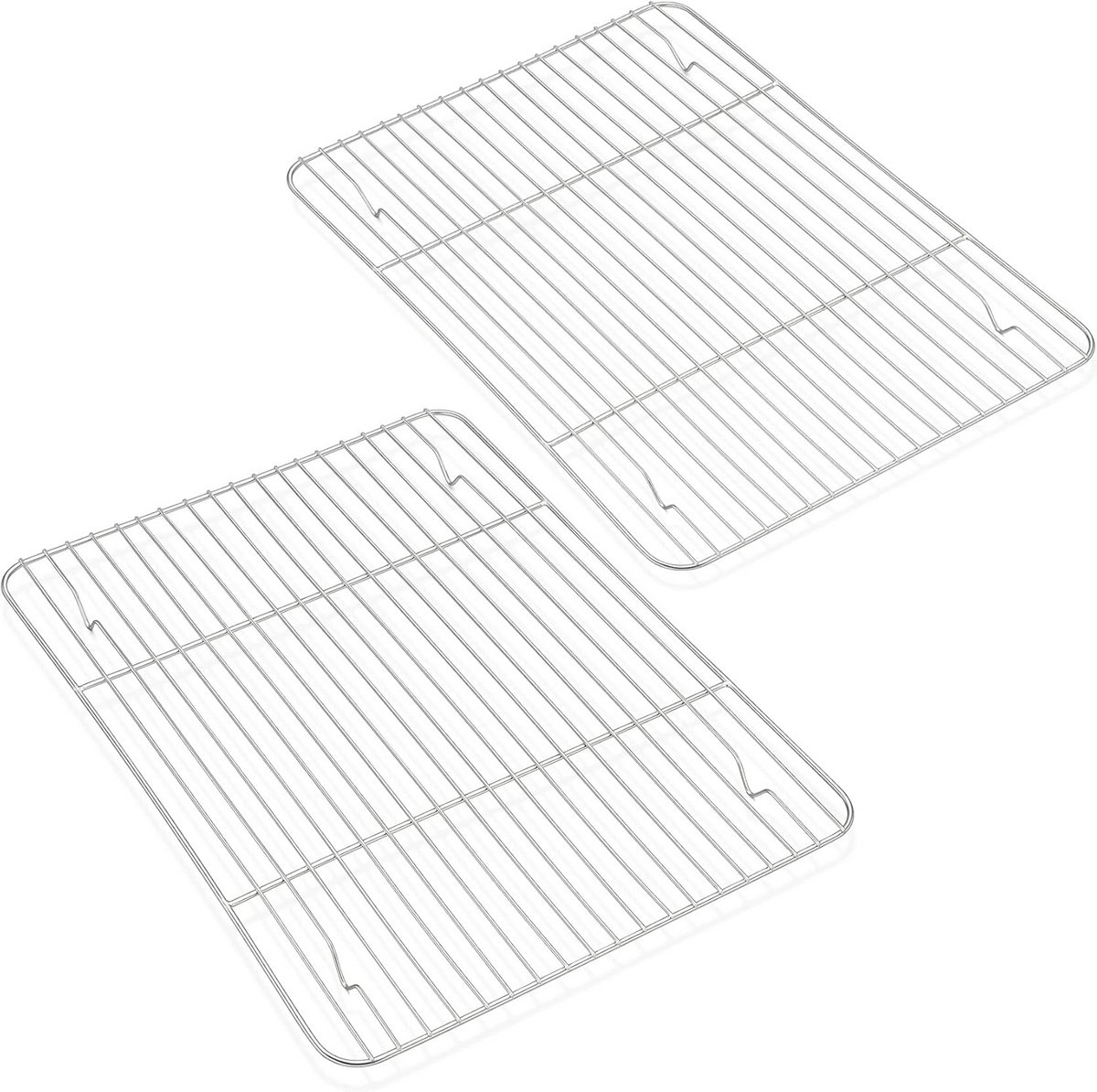 Rechthoekig Roestvrijstalen Afkoelrooster Set 2-delig Voor Bakken Grillen en Koelen