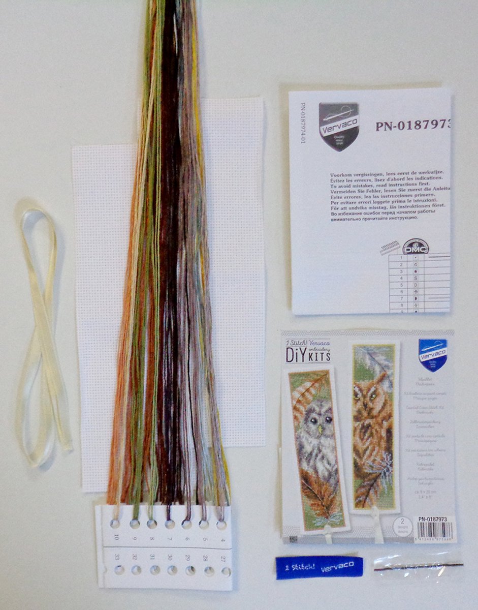 Vervaco - Bladwijzer kit - Uilen met pluimen set van 2 - PN-0187973 - Borduren - Borduurpakket - Borduurpakket volwassenen - Borduurpakket kind — afbeelding 10