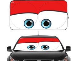 Zonnescherm voor Auto-voorruit met Ogen - Vouwbaar, Beschermt tegen UV-stralen en Houdt het Voertuig Koel