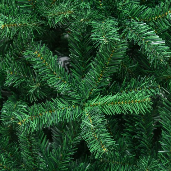 HOMCOM Kunstkerstboom, realistisch, vlamvertragend, stabiele metalen voet, 180 cm, groen