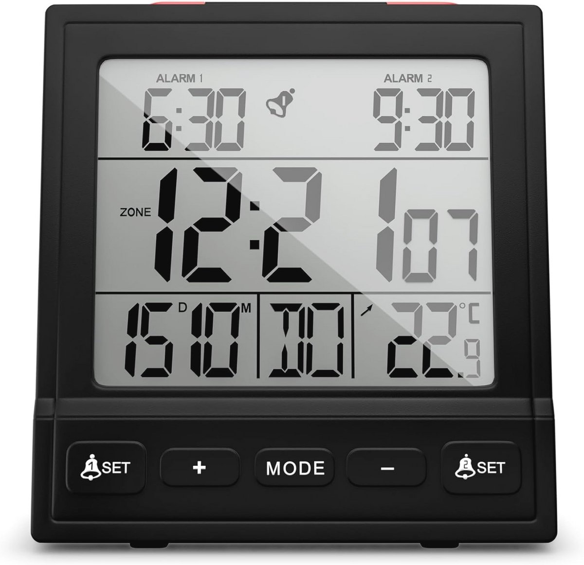 Digitale Wekkerradio met Temperatuurweergave en Alarmfuncties