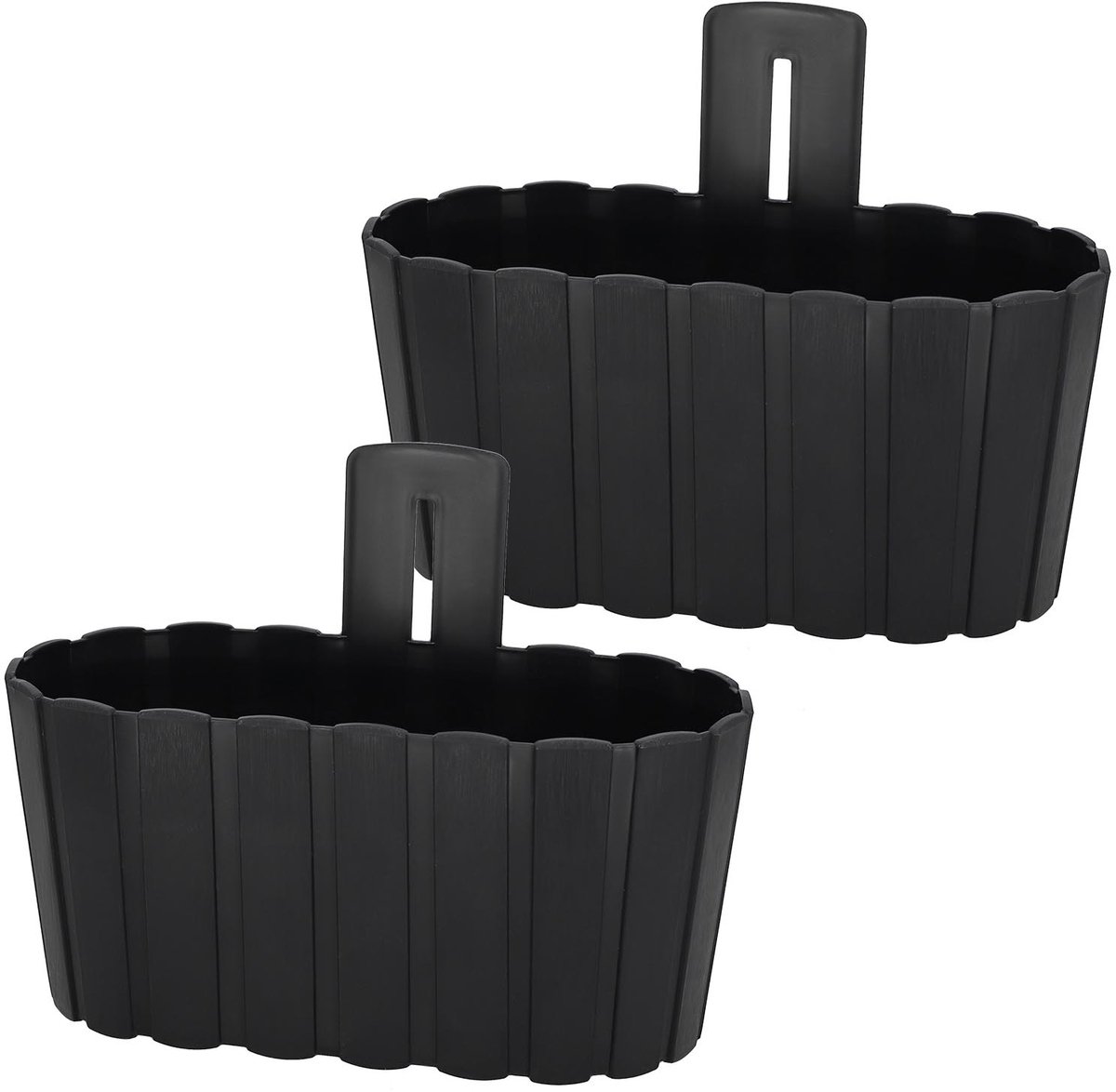 1836749 Serie - Antraciet Muurplantenbak - 28cm - Met Bevestiging